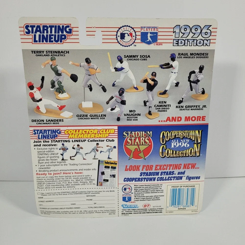 Starting Lineup Cal Ripken Jr Baltimore Orioles 1995 1996 Figures Lot of 2